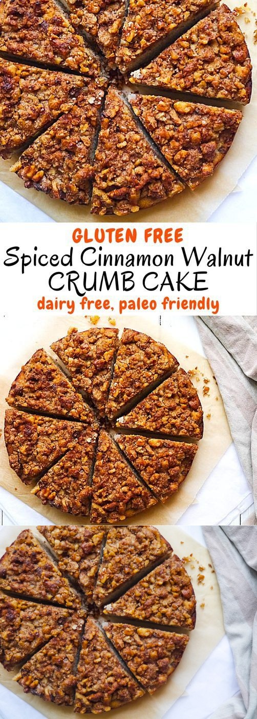 Spiced Cinnamon Walnut Crumb Cake