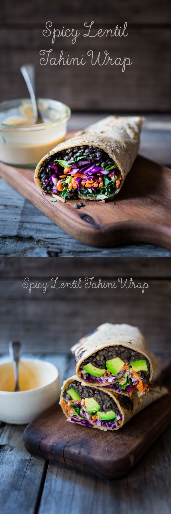 Spicy Lentil Tahini Wrap