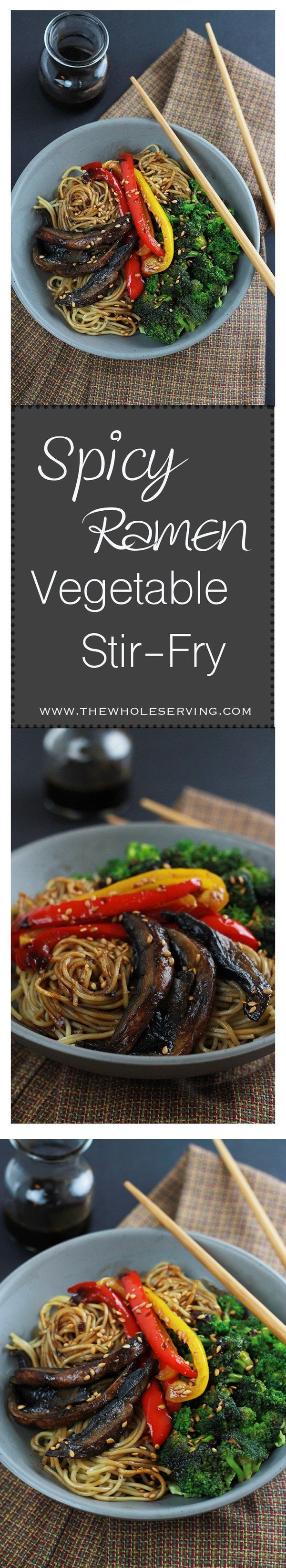 Spicy Ramen Mushroom Stir-Fry