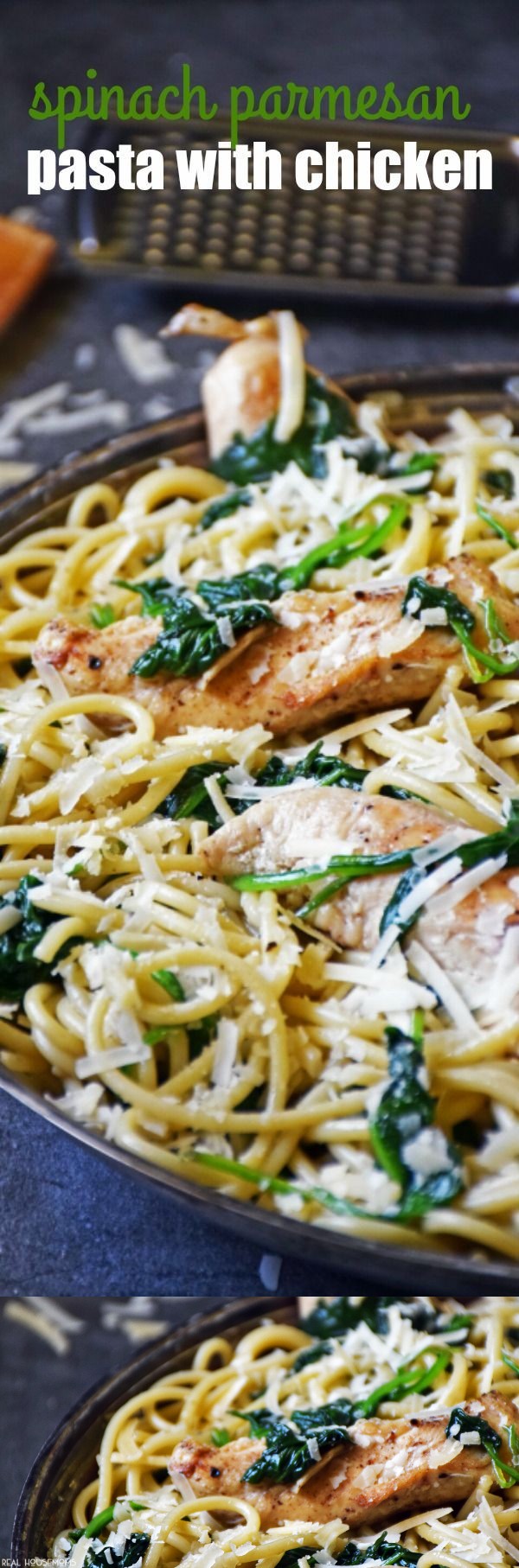 Spinach Parmesan Pasta with Chicken