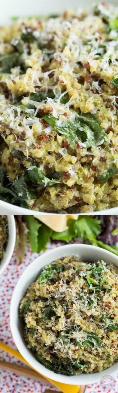 Spinach Pesto Quinoa Bowl