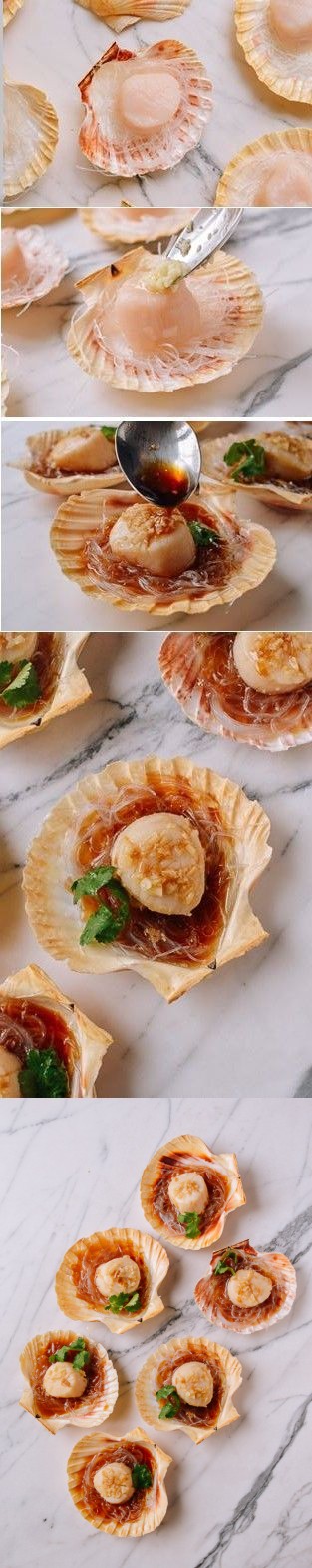 Steamed Scallops with Noodles