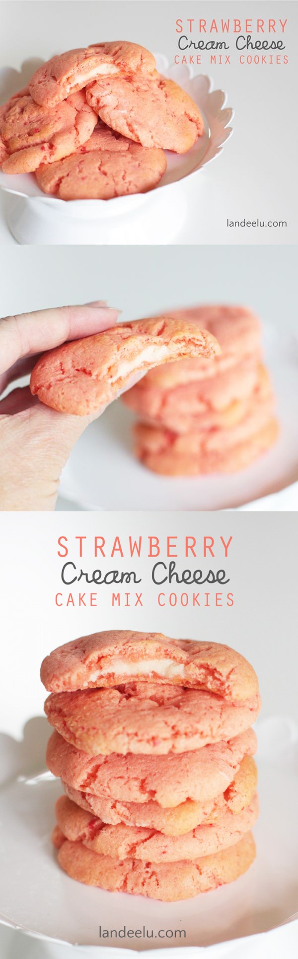 Strawberry Cream Cheese Cake Mix Cookies