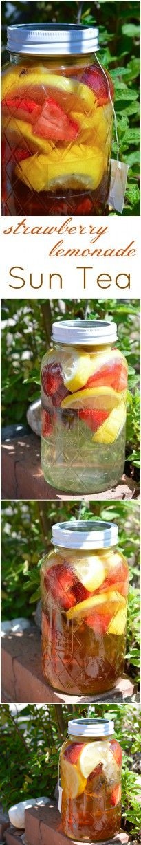 Strawberry Lemonade Sun Tea