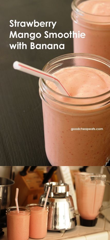 Strawberry Mango Smoothie with Banana