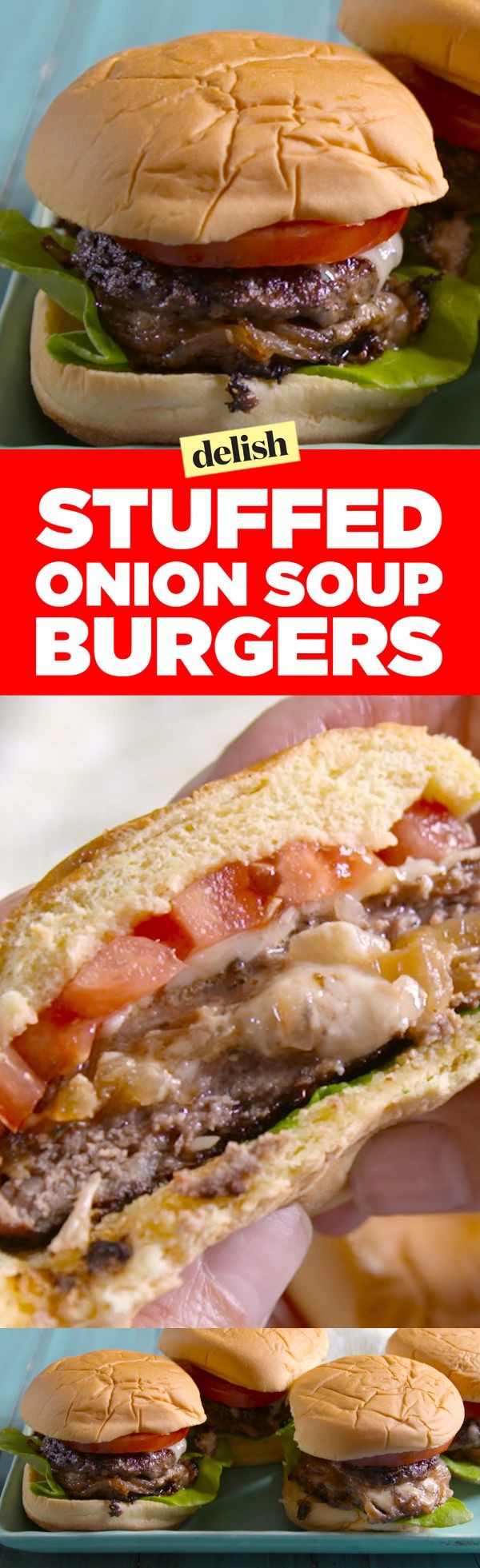 Stuffed Onion Soup Burgers