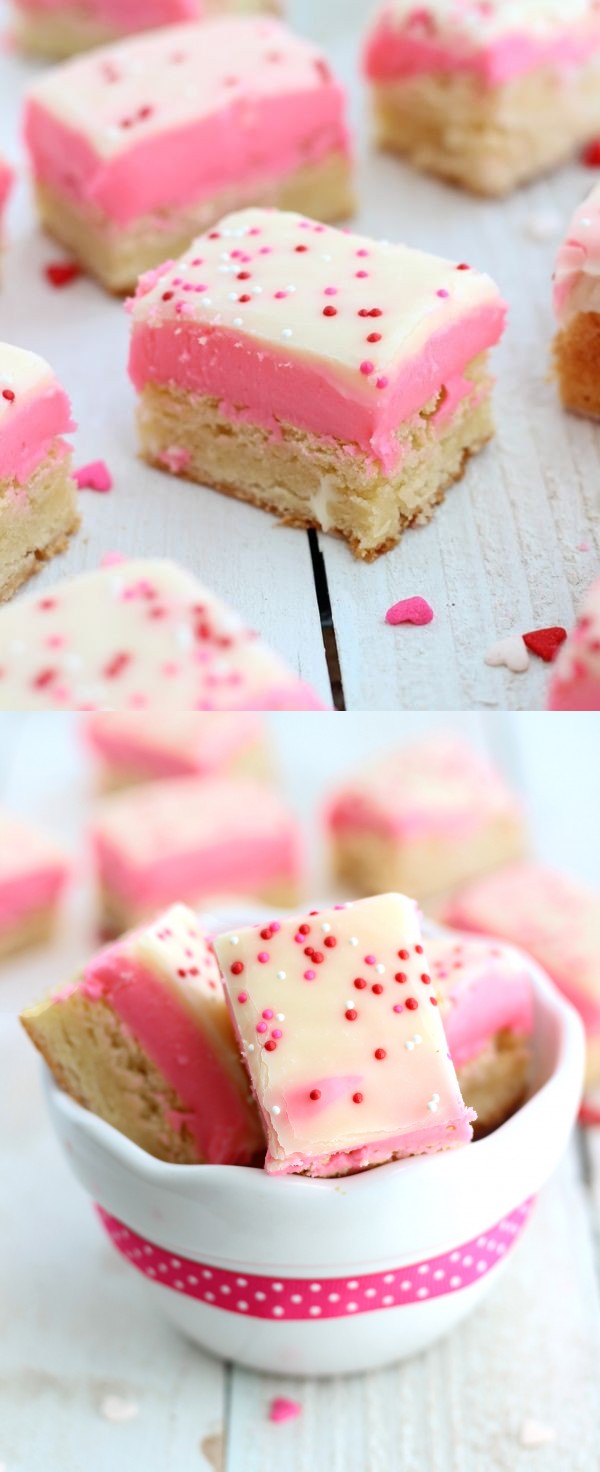 Sugar Cookie Bars with a White Chocolate Topping