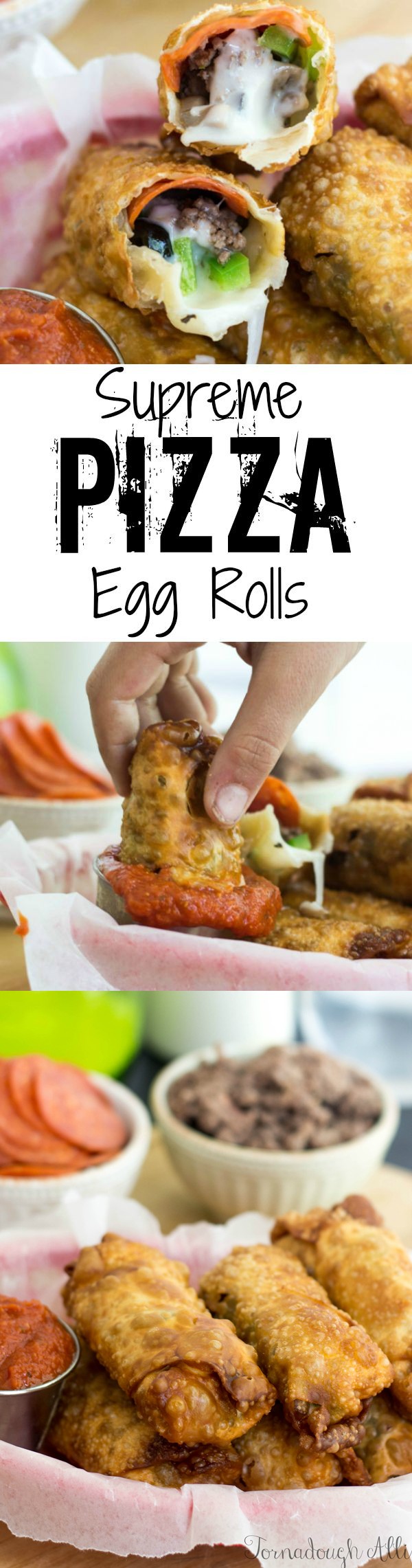 Supreme Pizza Egg Rolls