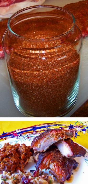 Sweet and Spicy Dry Rub on Ribs or Salmon