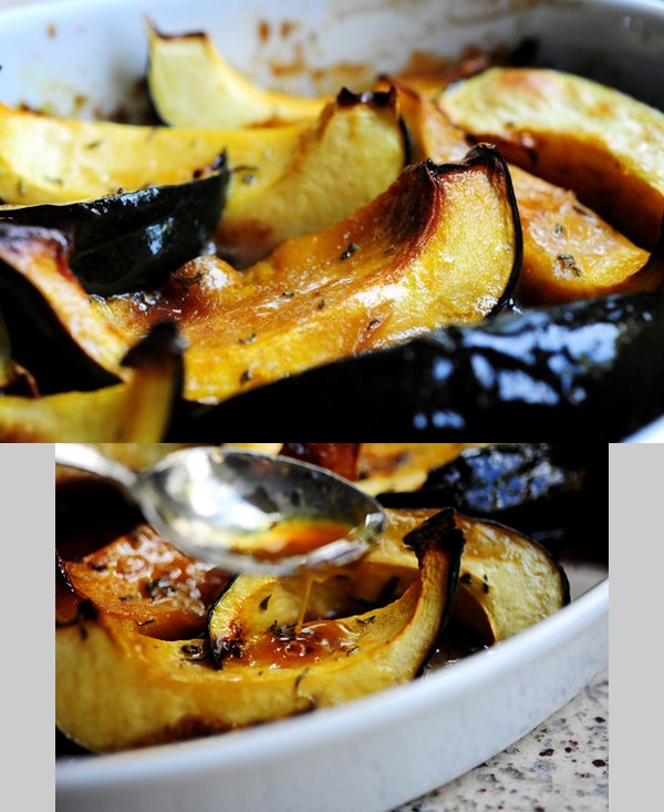 Sweet-Roasted Rosemary Acorn Squash Wedges