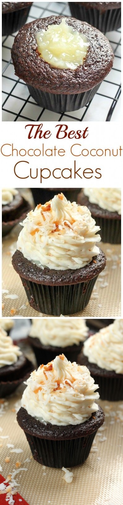 The Best Chocolate Coconut Cupcakes