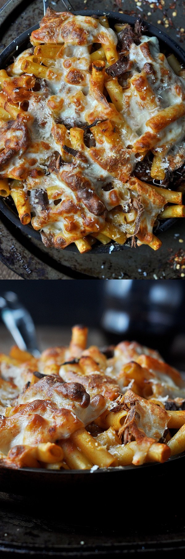 Three Cheese Brisket Ragu Baked Pasta