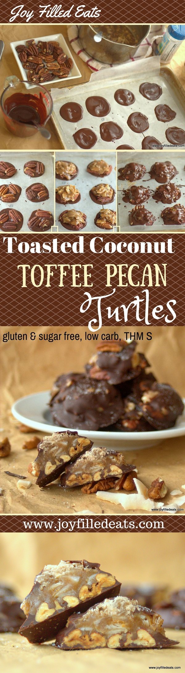 Toasted Coconut Toffee Pecan Turtles