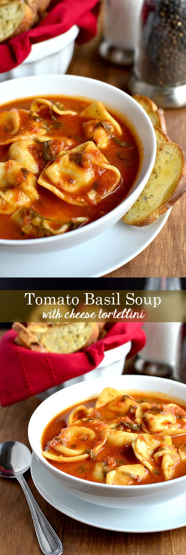 Tomato Basil Soup with Cheese Tortellini