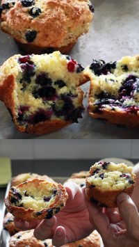 Top Heavy Blueberry Muffins