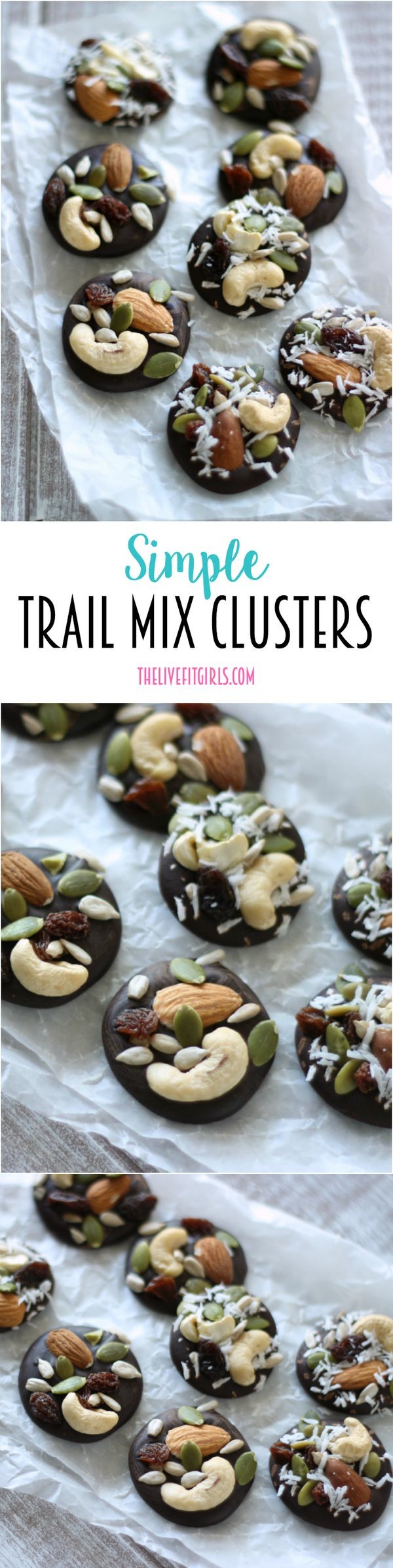 Trail Mix Chocolate Clusters