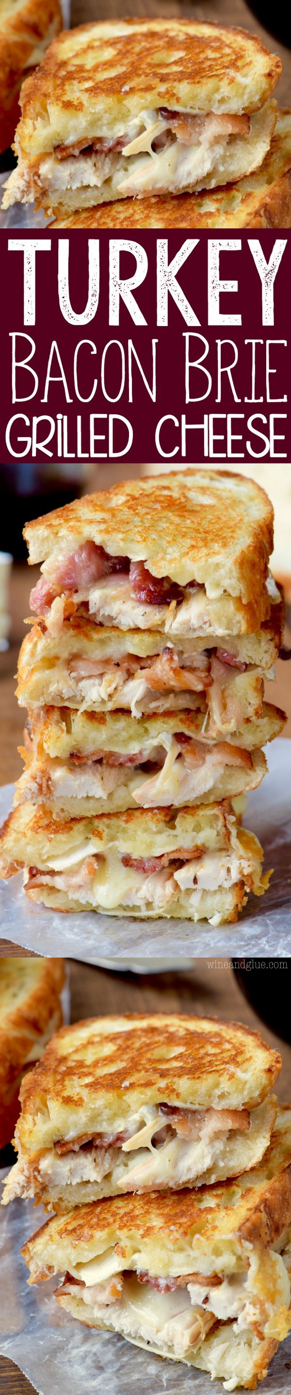 Turkey Bacon Brie Grilled Cheese