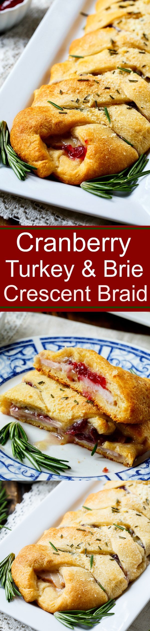 Turkey, Cranberry, and Brie Crescent Braid