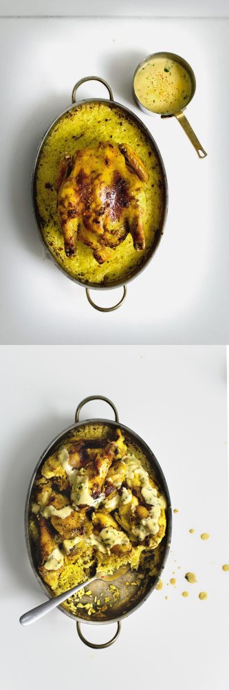 Turmeric butter chicken rice