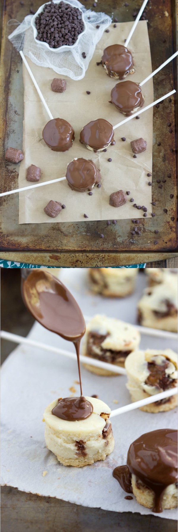 TWIX Cheesecake Bites on a Stick