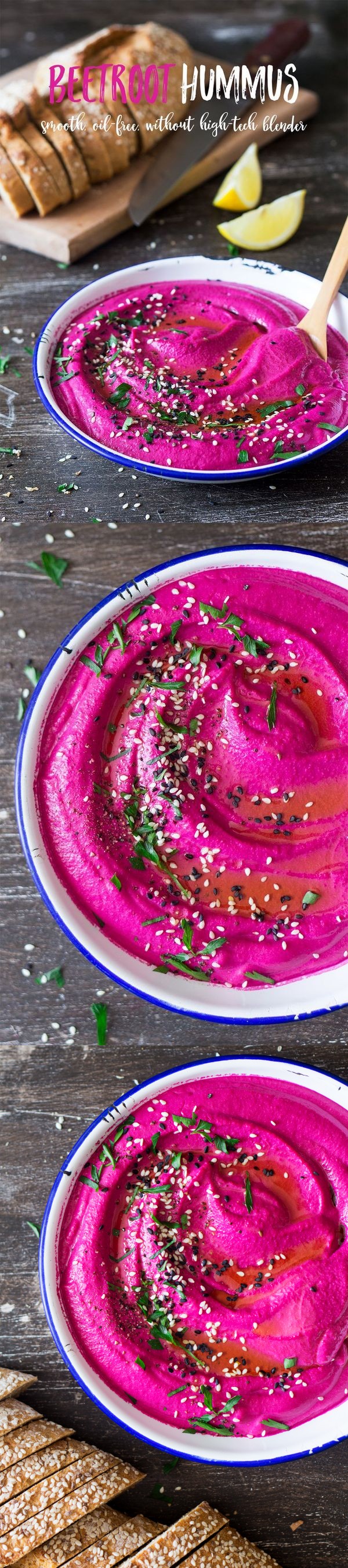 Vegan beet hummus