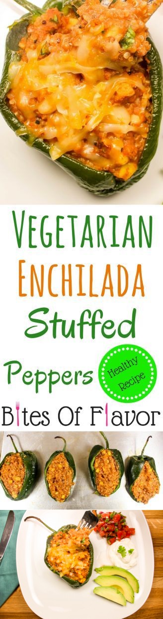 Vegetarian Enchilada Stuffed Peppers