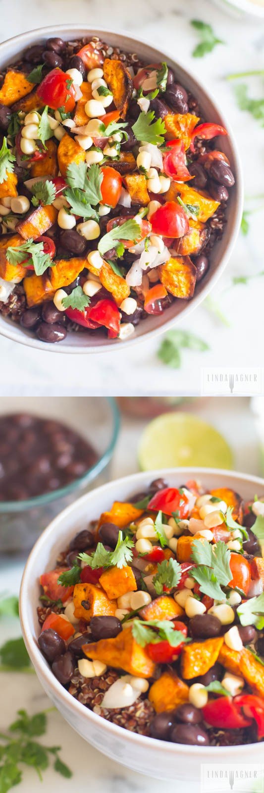 Vegetarian Sweet Potato & Black Bean Burrito Bowl