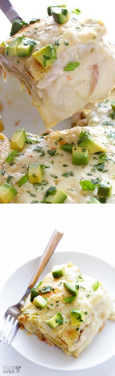 White Chicken Enchilada Casserole