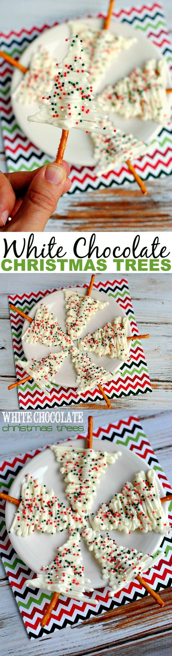 White Chocolate Christmas Trees