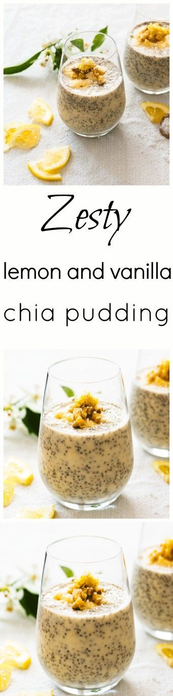 Zesty Lemon and Vanilla Chia Pudding Cups