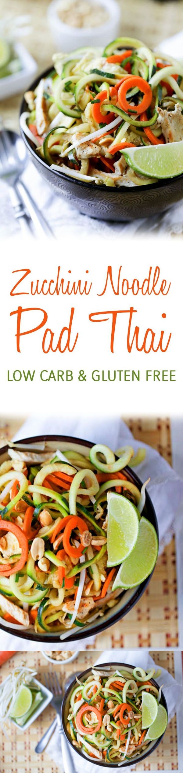 Zucchini Noodle Healthy Pad Thai