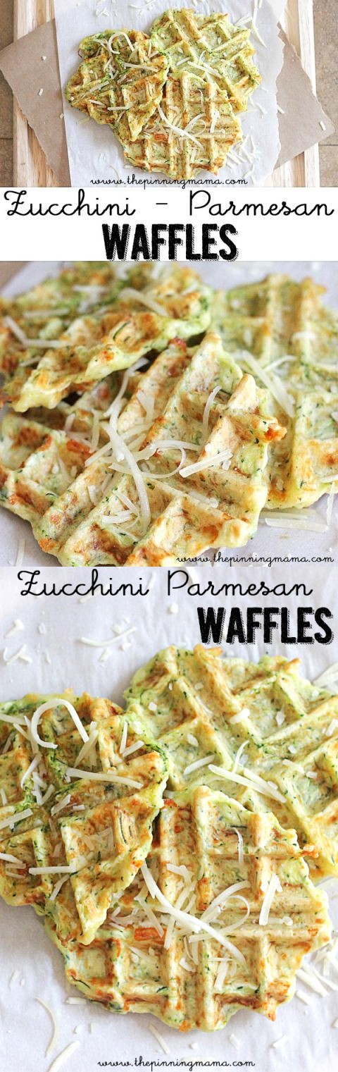 Zucchini Parmesan Waffle Fritters