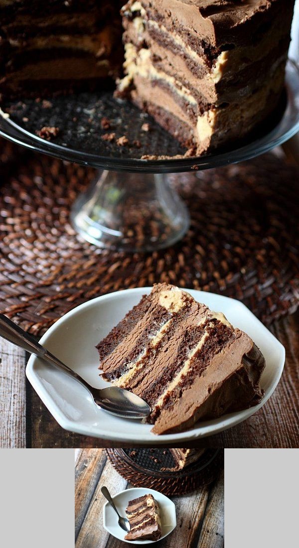 10-Layer Chocolate Caramel Mousse Cake