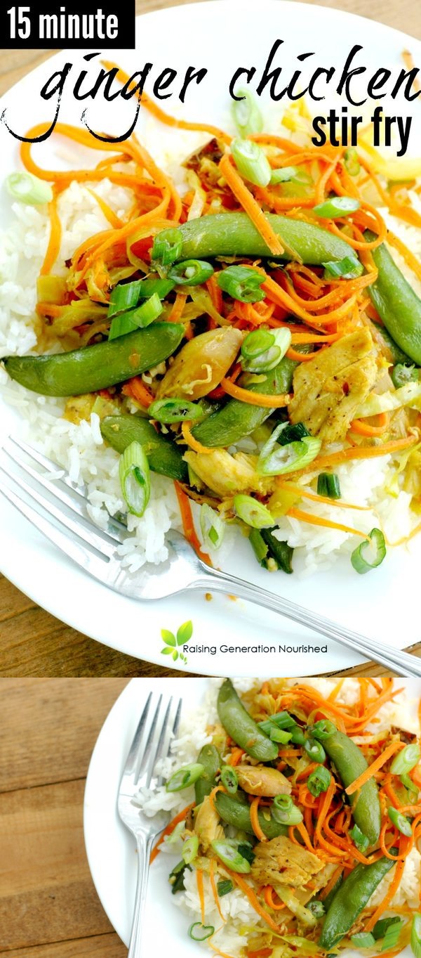 15 Minute Ginger Chicken Stir Fry