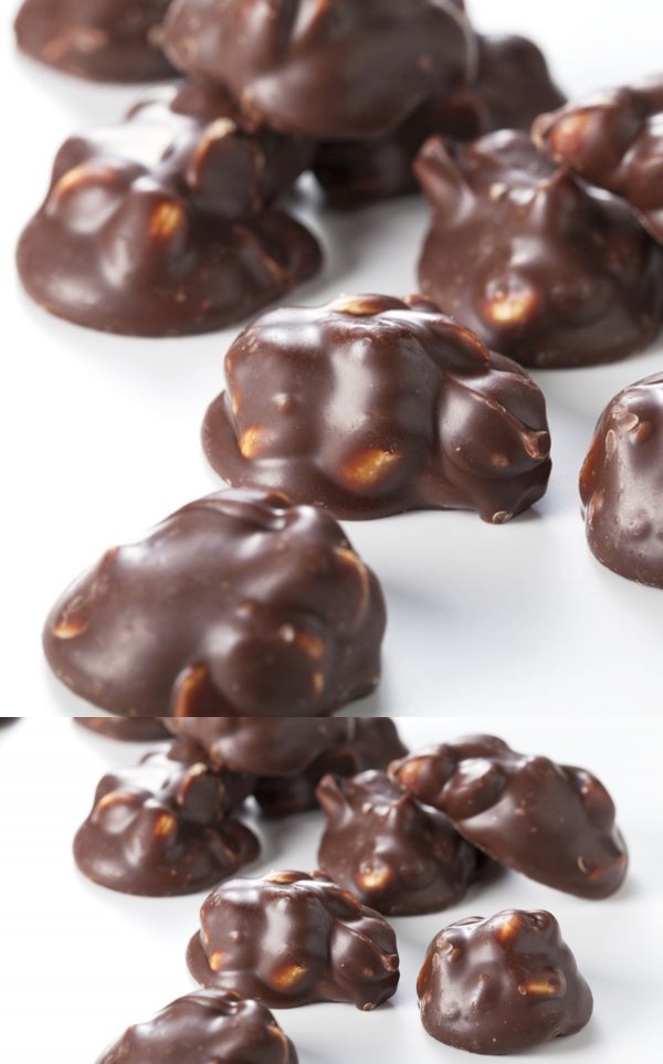 2 Ingredient Chocolate Nut Clusters