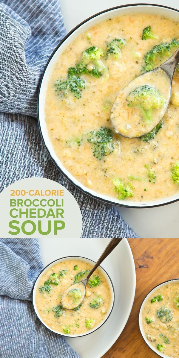 200-Calorie Panera-Style Broccoli Cheddar Soup