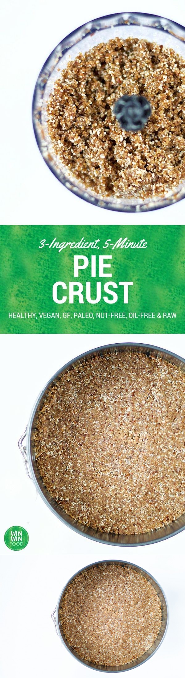 3-Ingredient, 5-Minute, Nut-Free, Paleo Pie Crust