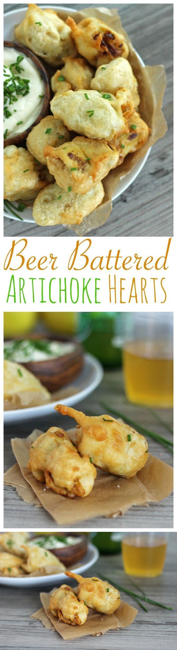 3 Ingredient Beer Battered Artichoke Hearts