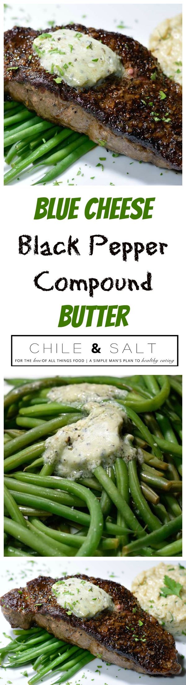 3 Ingredient Blue Cheese & Cracked Pepper Compound Butter