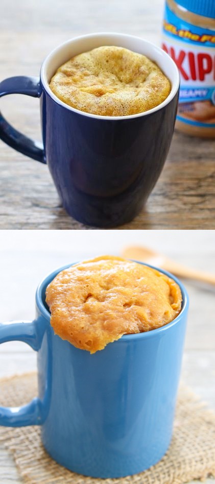 3 Ingredient Flourless Peanut Butter Mug Cake