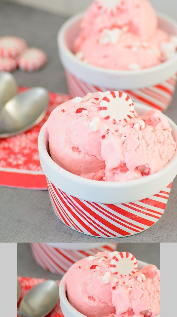 3 Ingredient No Churn Peppermint Ice Cream