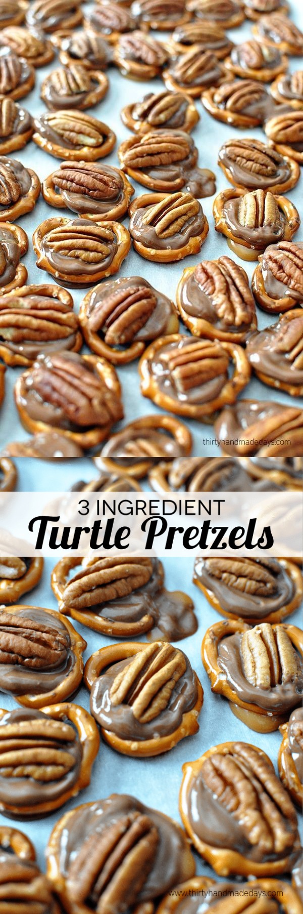 3 Ingredient Turtle Pretzels