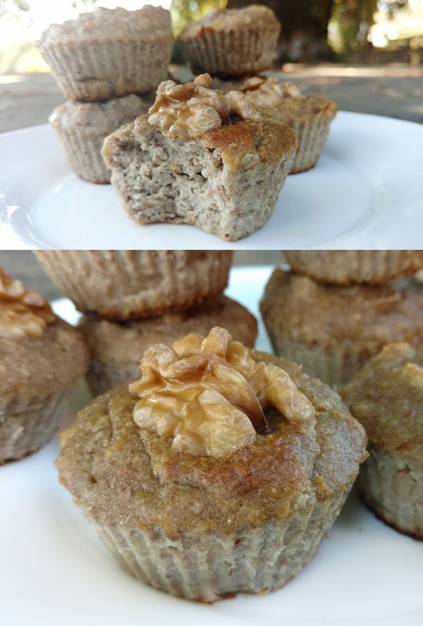 4 Ingredient Banana Nut Muffins (Paleo, Flourless & Sugar-free