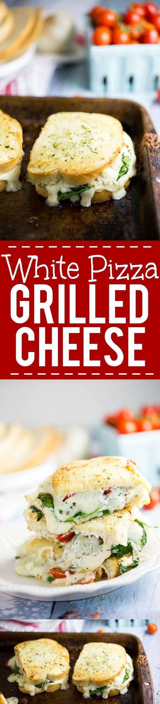 5 Cheese White Pizza Grilled Cheese