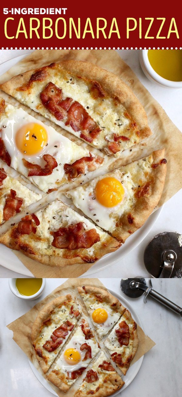 5-Ingredient Carbonara Pizza