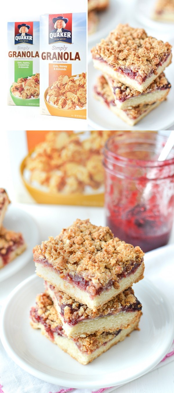 5 Ingredient Cranberry Shortbread Streusel Bars