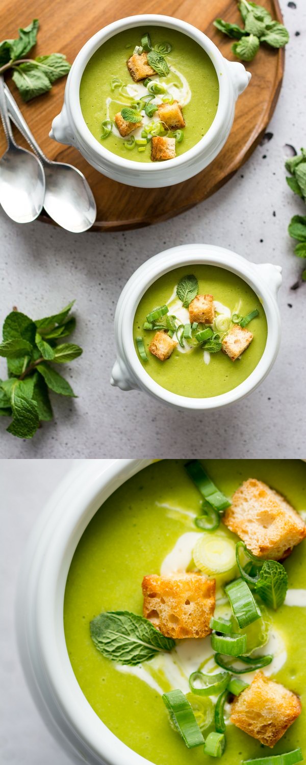 5 Ingredient Pea and Mint Soup