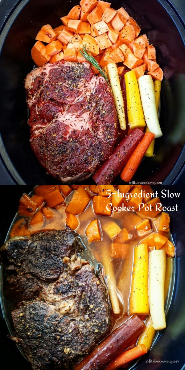 5-Ingredient Slow Cooker Easy Pot Roast