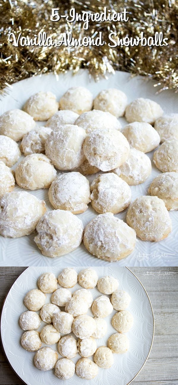 5-Ingredient Vanilla Almond Snowballs