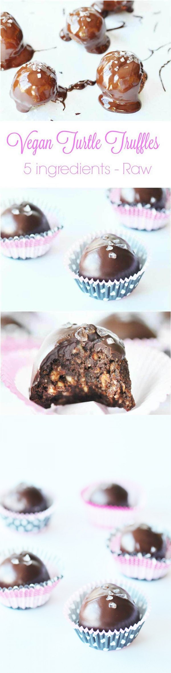 5 Ingredient Vegan Turtle Truffles (Raw & Gluten-Free